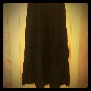Black tiered skirt